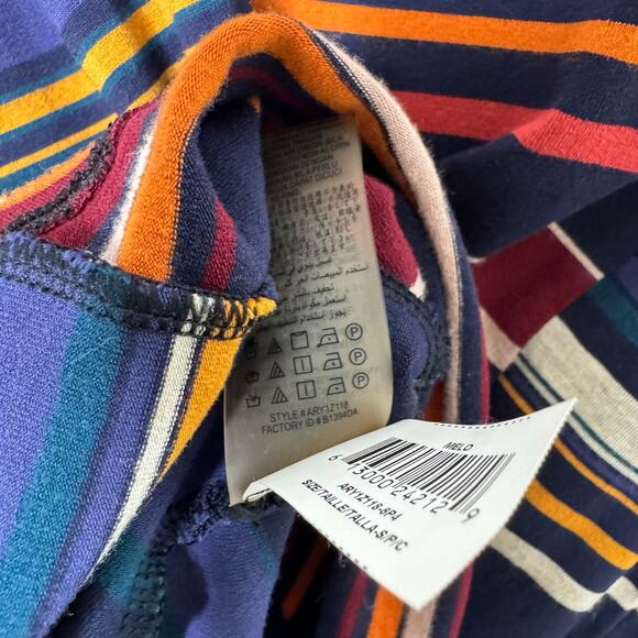 BCBGMaxaria Wms S Striped Pullover LS Tee Shirt Split Sleeves Casual Layering - Picture 7 of 8